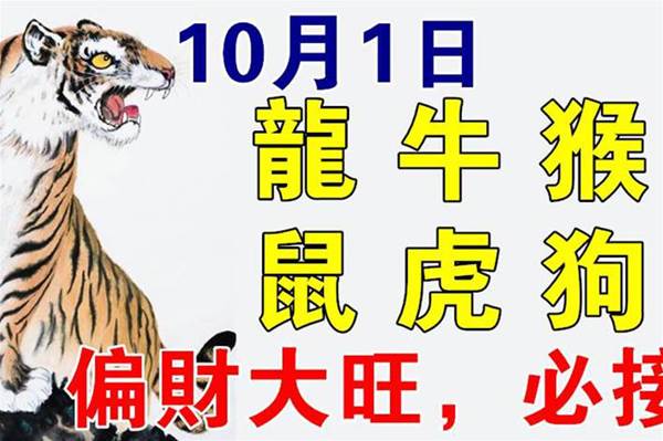 10月1日運勢_龍、牛、猴、鼠、虎、狗大吉，偏財大旺